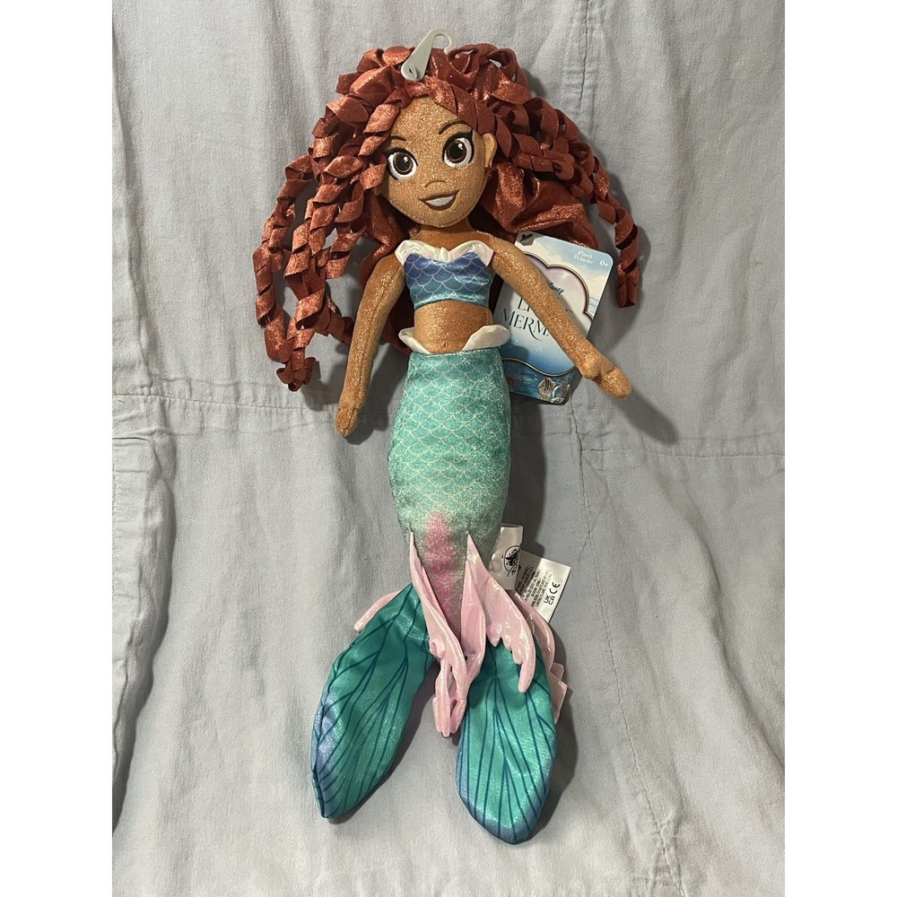 NEW Walt Disney Parks The Little‎ Mermaid Live Action Movie Ariel 18" Plush Toy
